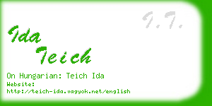 ida teich business card